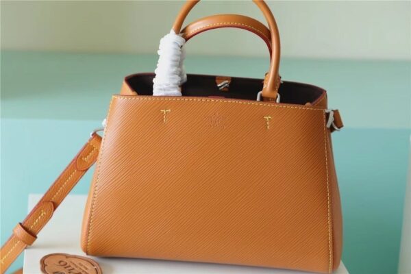1:1 Replica Louis Vuitton LV Marelle BB Epi Leather Caramel Brown Luxury Bag For Women -  9.8in/25cm