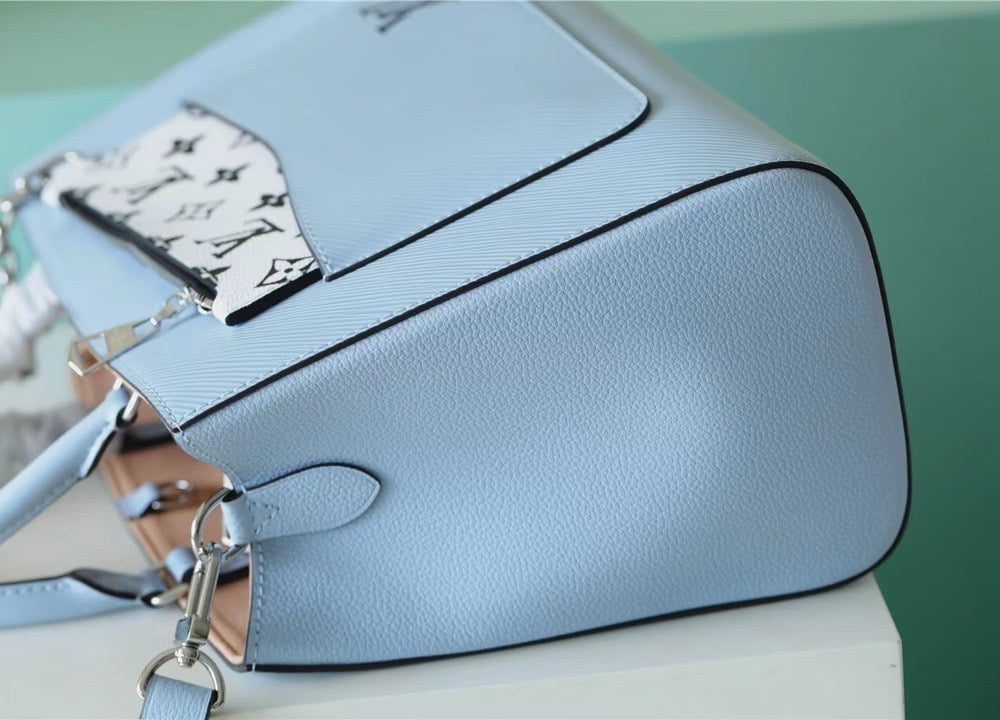 1:1 Replica Louis Vuitton LV Marelle MM Epi Blue Luxury Bag For Women -  11.8in/30cm