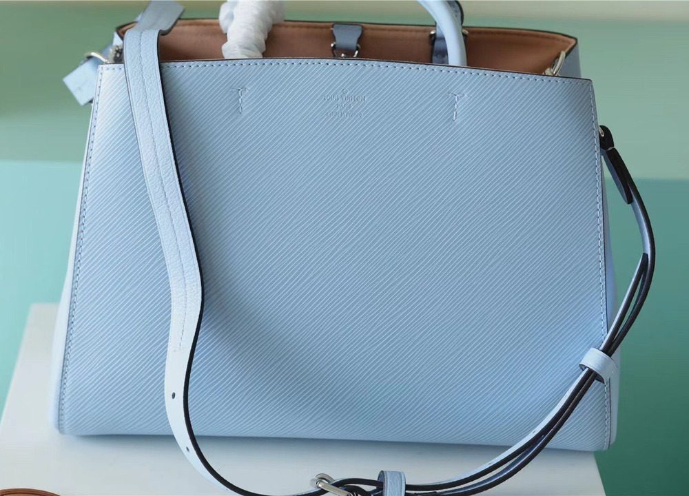 1:1 Replica Louis Vuitton LV Marelle MM Epi Blue Luxury Bag For Women -  11.8in/30cm