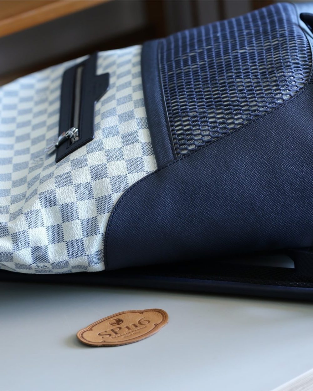 1:1 Replica Louis Vuitton LV Matchpoint Backpack Damier Azur Unique Bag For Men N40018 - 17in/43cm