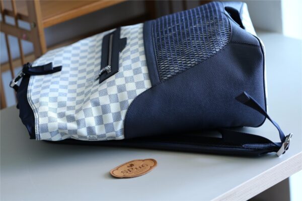 1:1 Replica Louis Vuitton LV Matchpoint Backpack Damier Azur Unique Bag For Men N40018 - 17in/43cm