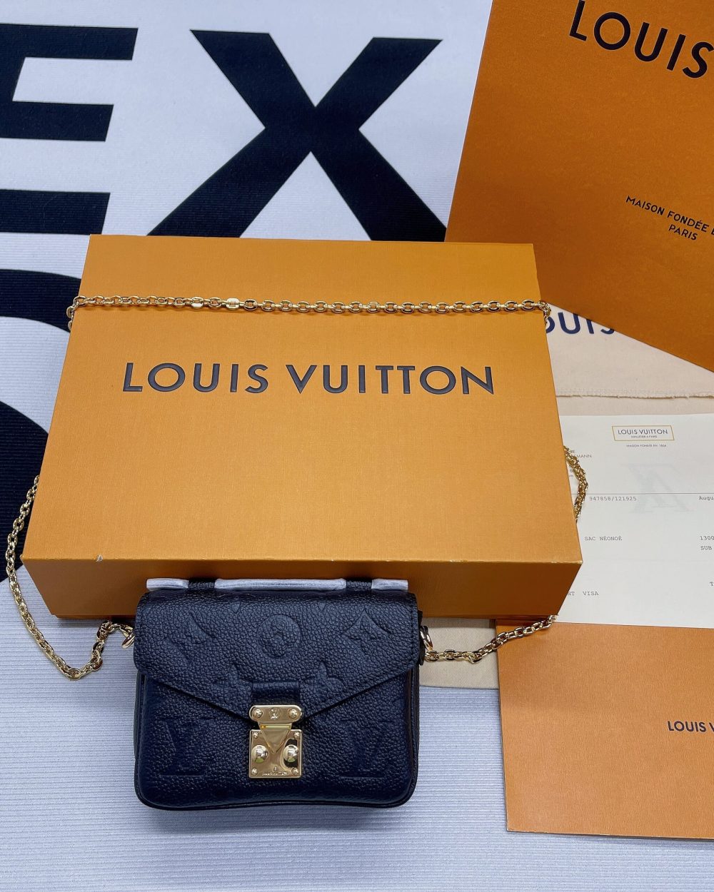 1:1 Replica Louis Vuitton LV Micro Metis Monogram Empreinte Black Luxury Bag For Women -  5.5in/14cm