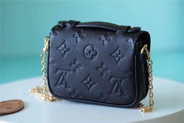 1:1 Replica Louis Vuitton LV Micro Metis Monogram Empreinte Black Luxury Bag For Women -  5.5in/14cm