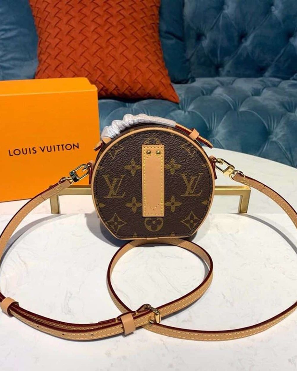 1:1 Replica Louis Vuitton LV Mini Boite Chapeau Monogram Canvas Luxury Bag For Women M44699 - 5.1in/13cm