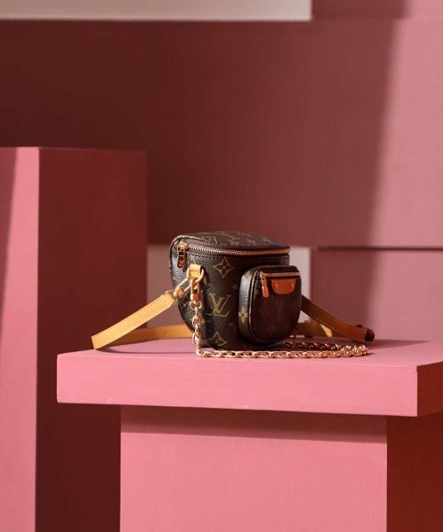 1:1 Replica Louis Vuitton LV Mini Bumbag Monogram Canvas Luxury Bag For Women M82335 - 17cm / 6.7 in