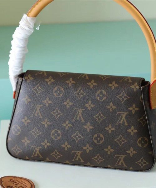 1:1 Replica Louis Vuitton LV Mini Looping Flap Shoulder Bag Monogram Luxury Bag For Women M51147 - 9.4in/24cm