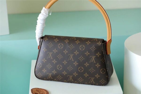 1:1 Replica Louis Vuitton LV Mini Looping Flap Shoulder Bag Monogram Luxury Bag For Women M51147 - 9.4in/24cm