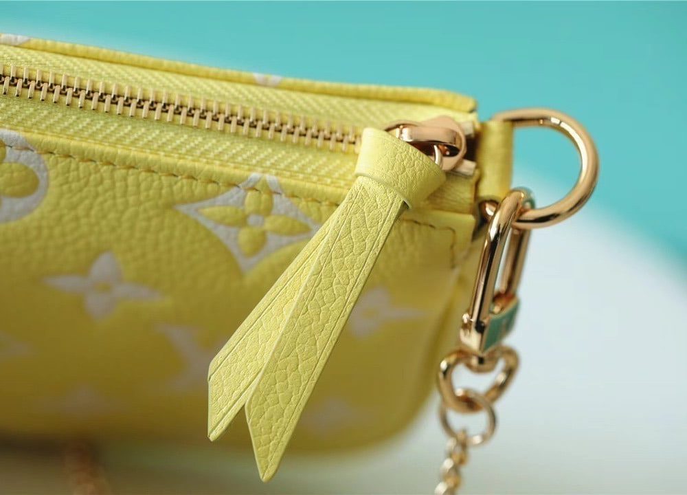 1:1 Replica Louis Vuitton LV Mini Pochette Accessoires Monogram Empreinte Leather Luxury Bag For Women M46129 - 15.5cm/6.1in