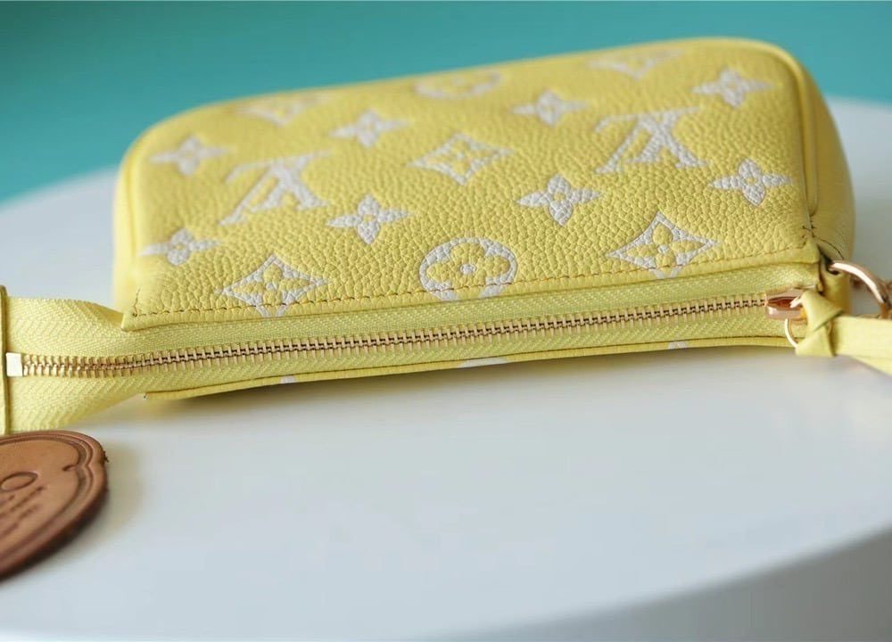 1:1 Replica Louis Vuitton LV Mini Pochette Accessoires Monogram Empreinte Leather Luxury Bag For Women M46129 - 15.5cm/6.1in