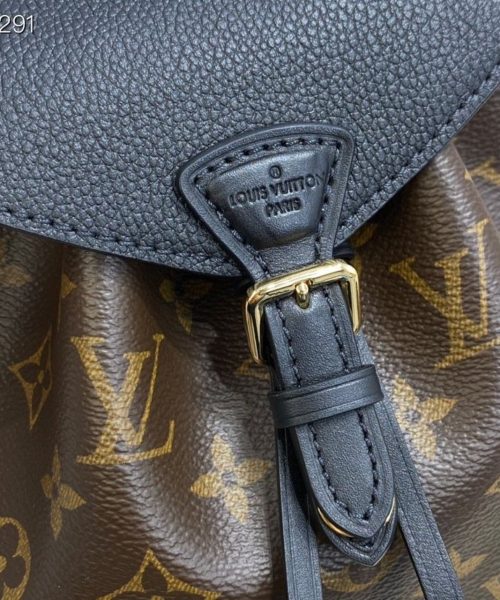 1:1 Replica Louis Vuitton LV Montsouris BB Monogram Canvas Black Luxury Bag For Women M45516 - 7.9in/20cm