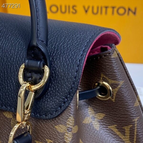 1:1 Replica Louis Vuitton LV Montsouris BB Monogram Canvas Black Luxury Bag For Women M45516 - 7.9in/20cm