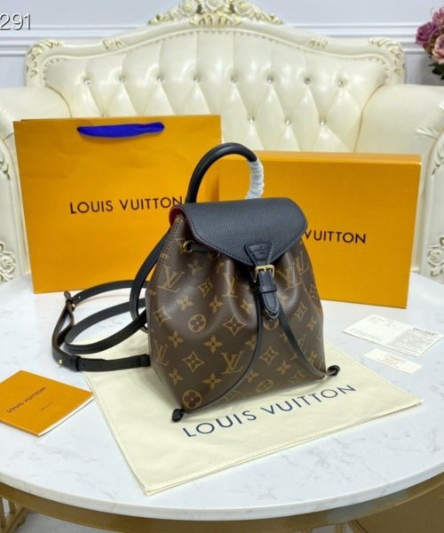1:1 Replica Louis Vuitton LV Montsouris BB Monogram Canvas Black Luxury Bag For Women M45516 - 7.9in/20cm