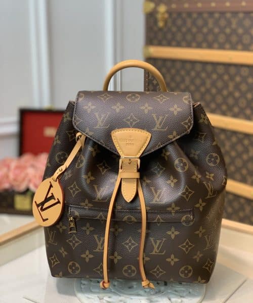 1:1 Replica Louis Vuitton LV Montsouris PM Brown Essential Backpack For Women M45501 - 13 in/ 33cm