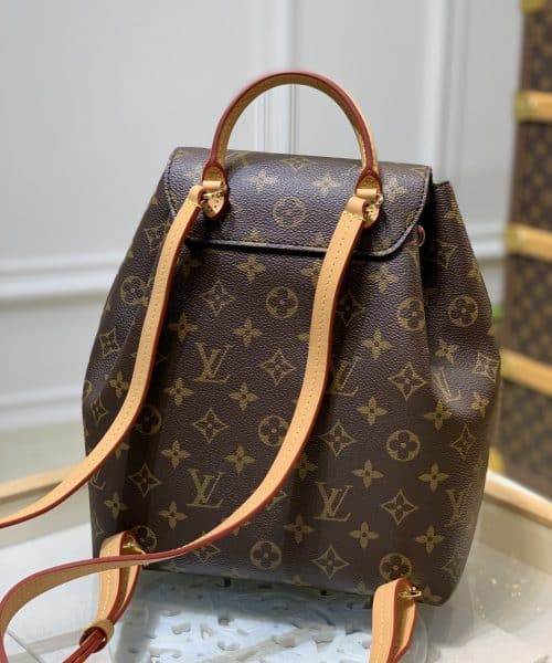 1:1 Replica Louis Vuitton LV Montsouris PM Brown Essential Backpack For Women M45501 - 13 in/ 33cm