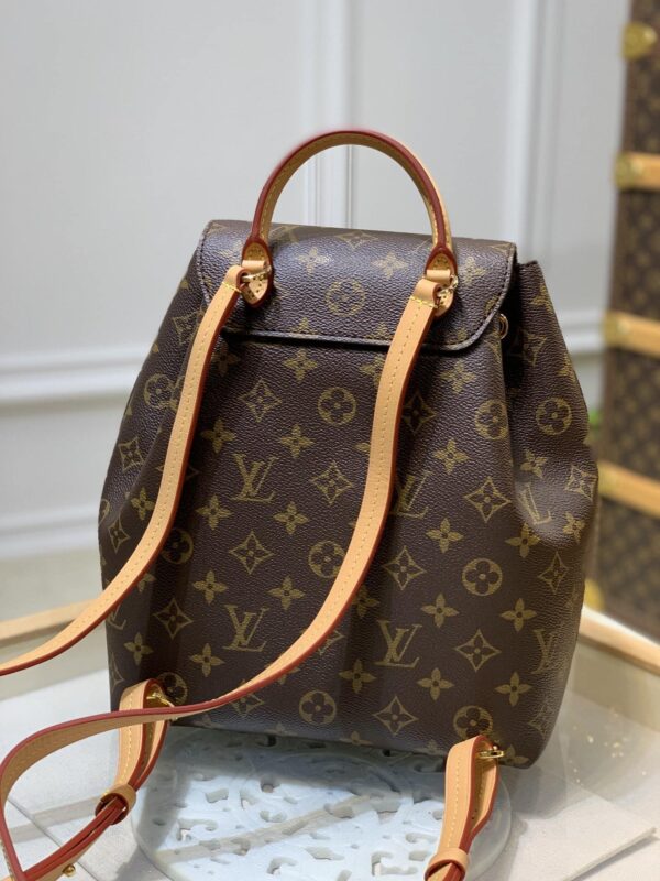 1:1 Replica Louis Vuitton LV Montsouris PM Brown Essential Backpack For Women M45501 - 13 in/ 33cm