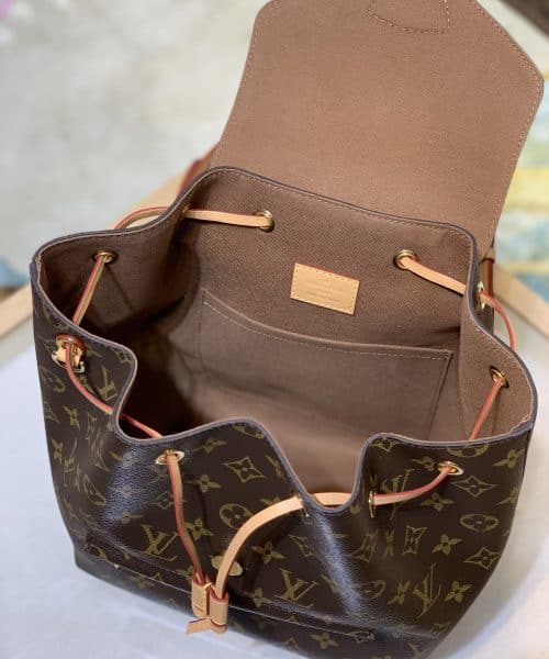 1:1 Replica Louis Vuitton LV Montsouris PM Brown Essential Backpack For Women M45501 - 13 in/ 33cm