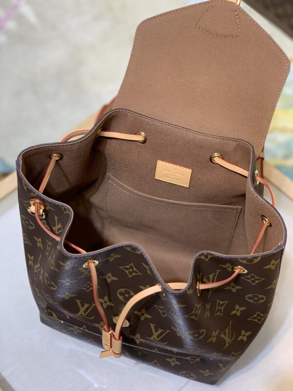 1:1 Replica Louis Vuitton LV Montsouris PM Brown Essential Backpack For Women M45501 - 13 in/ 33cm