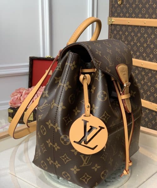 1:1 Replica Louis Vuitton LV Montsouris PM Brown Essential Backpack For Women M45501 - 13 in/ 33cm