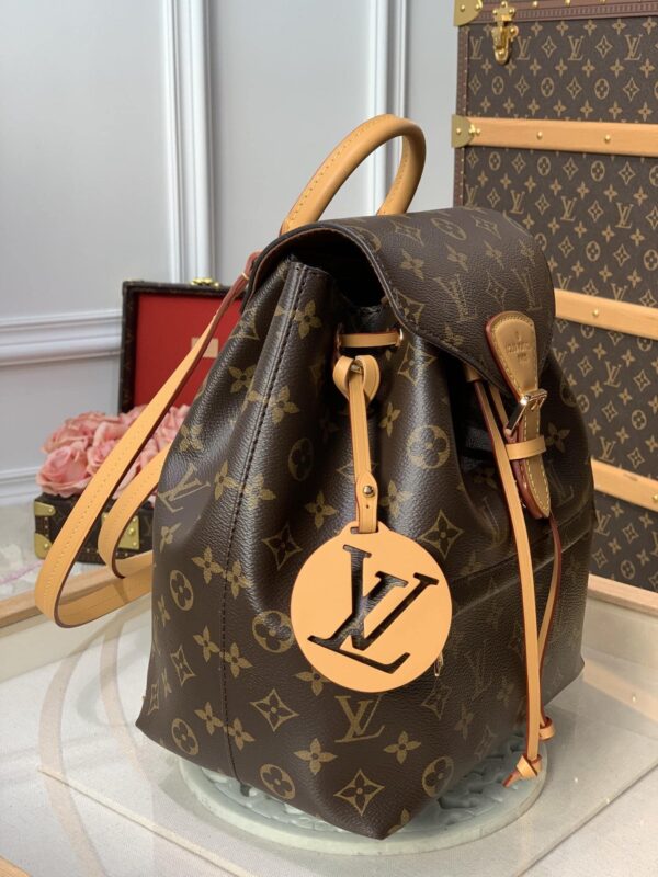 1:1 Replica Louis Vuitton LV Montsouris PM Brown Essential Backpack For Women M45501 - 13 in/ 33cm