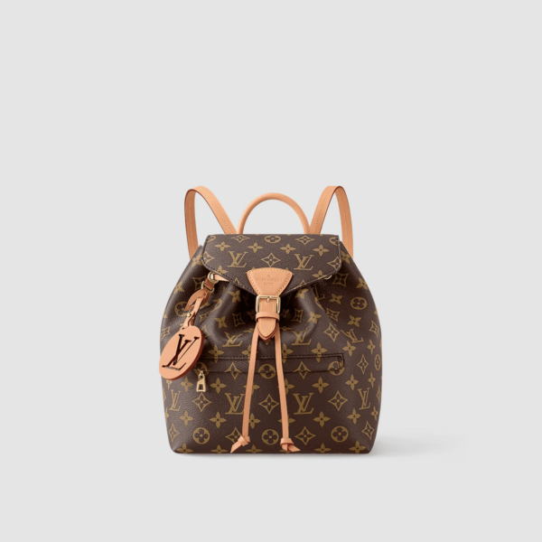 1:1 Replica Louis Vuitton LV Montsouris PM Brown Essential Backpack For Women M45501 - 13 in/ 33cm