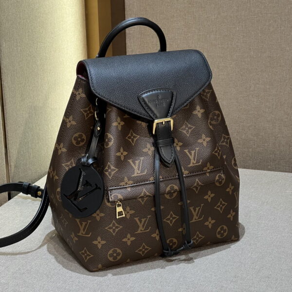 1:1 Replica Louis Vuitton LV Montsouris PM Brown And Black Essential Backpack For Women M45515 - 13 in/ 33cm
