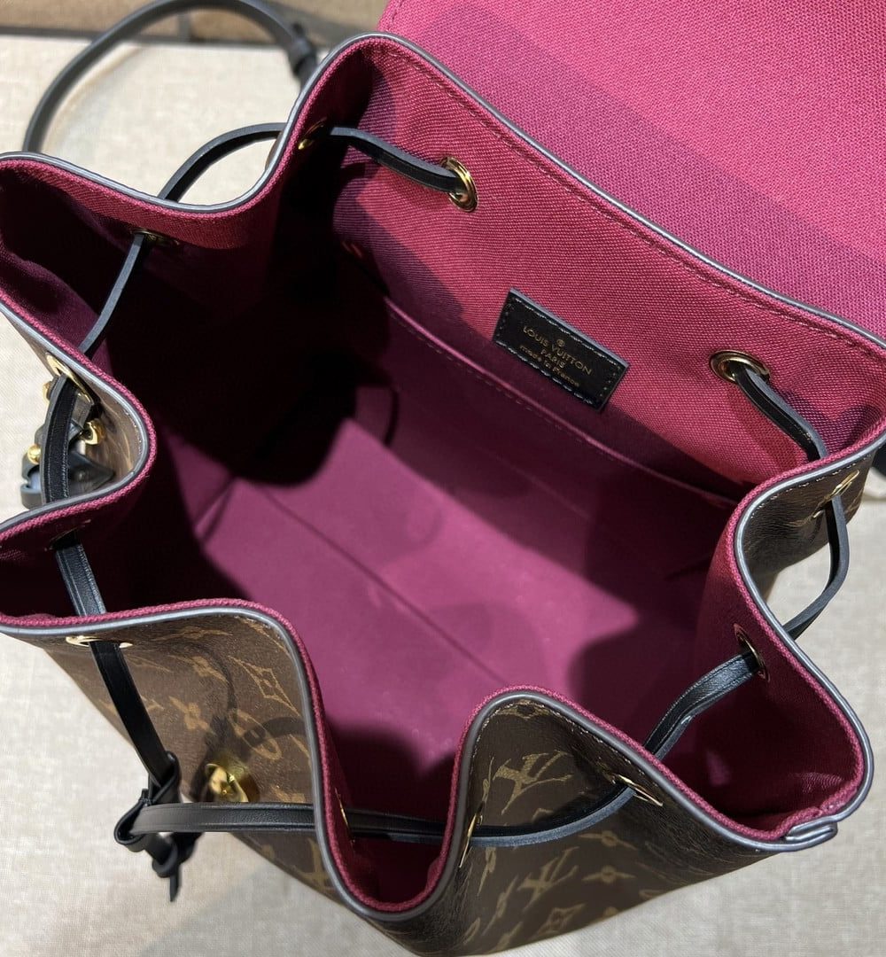 1:1 Replica Louis Vuitton LV Montsouris PM Brown And Black Essential Backpack For Women M45515 - 13 in/ 33cm