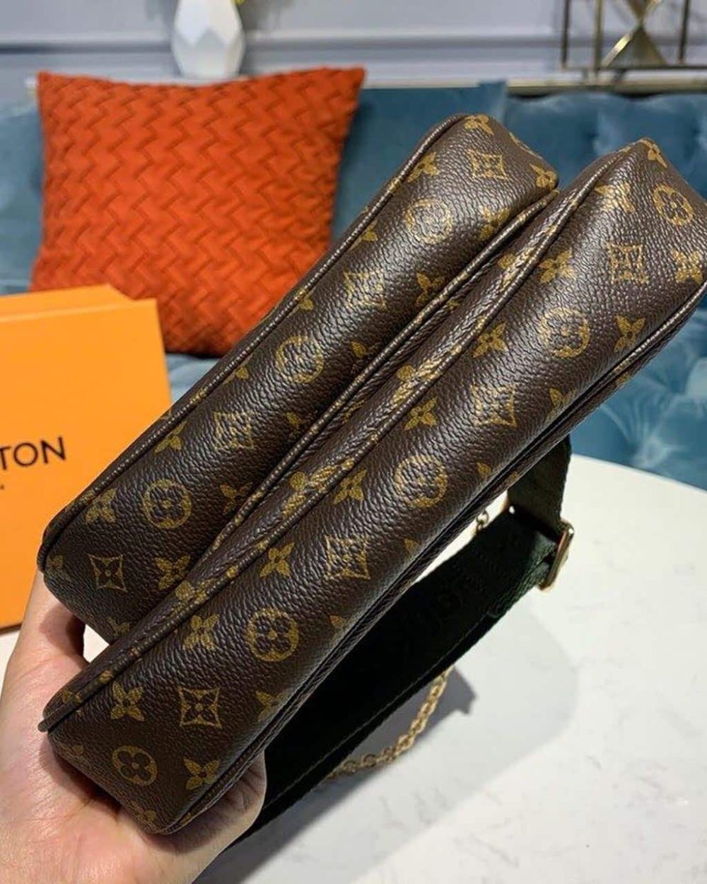 1:1 Replica Louis Vuitton LV Multi Pochette Accessoires Monogram Canvas Luxury Bag for Women M44813 - 24cm