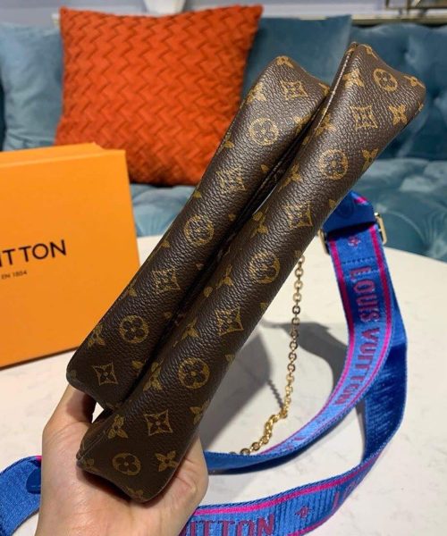 1:1 Replica Louis Vuitton LV Multi Pochette Accessoires Monogram Canvas Blue Luxury Bag For Women - 9.4in/24cm