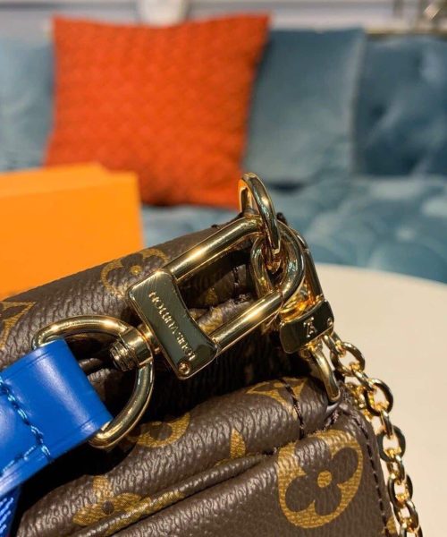 1:1 Replica Louis Vuitton LV Multi Pochette Accessoires Monogram Canvas Blue Luxury Bag For Women - 9.4in/24cm