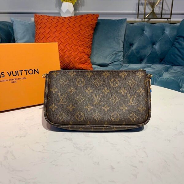 1:1 Replica Louis Vuitton LV Multi Pochette Accessoires Monogram Canvas Blue Luxury Bag For Women - 9.4in/24cm