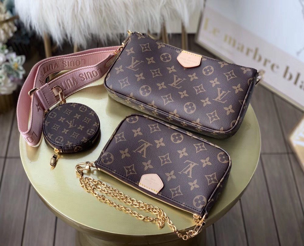 1:1 Replica Louis Vuitton LV Multi Pochette Accessoires Monogram Canvas Luxury Bag For Women M44840 - 24cm