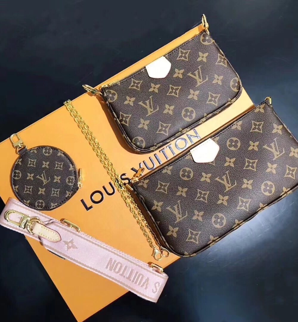 1:1 Replica Louis Vuitton LV Multi Pochette Accessoires Monogram Canvas Luxury Bag For Women M44840 - 24cm