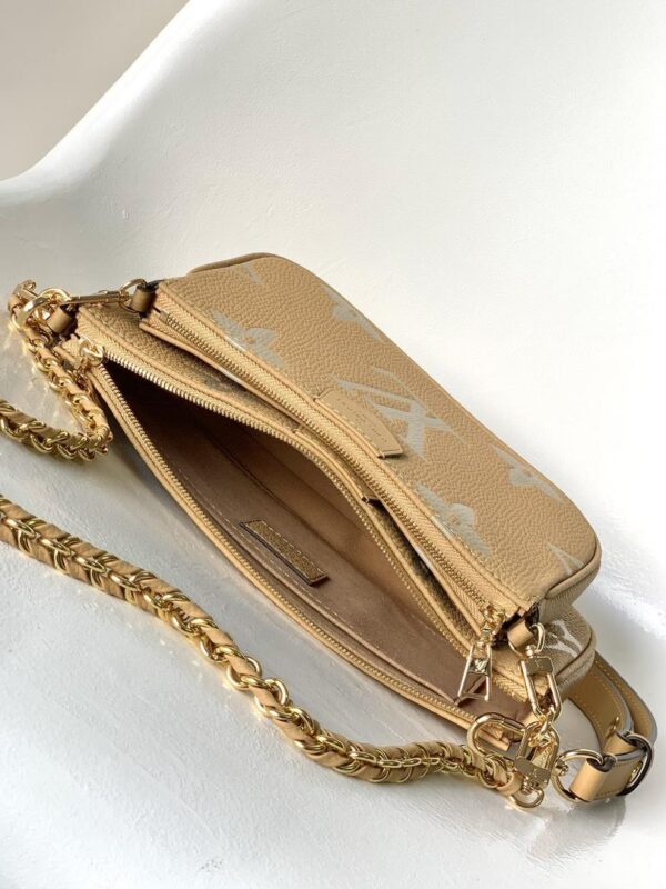 1:1 Replica Louis Vuitton LV Multi Pochette Accessoires Monogram Empreinte Leather Luxury Bag For Women M45983 - 9.8in/25cm