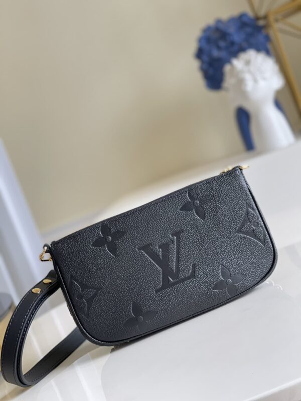 1:1 Replica Louis Vuitton LV Multi Pochette Accessoires Monogram Empreinte Leather Luxury Bag For Women M80399 -  9.8in/25cm
