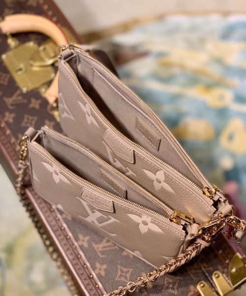 1:1 Replica Louis Vuitton LV Multi Pochette Accessoires Monogram Empreinte Leather Luxury Bag For Women - 9.8in/25cm