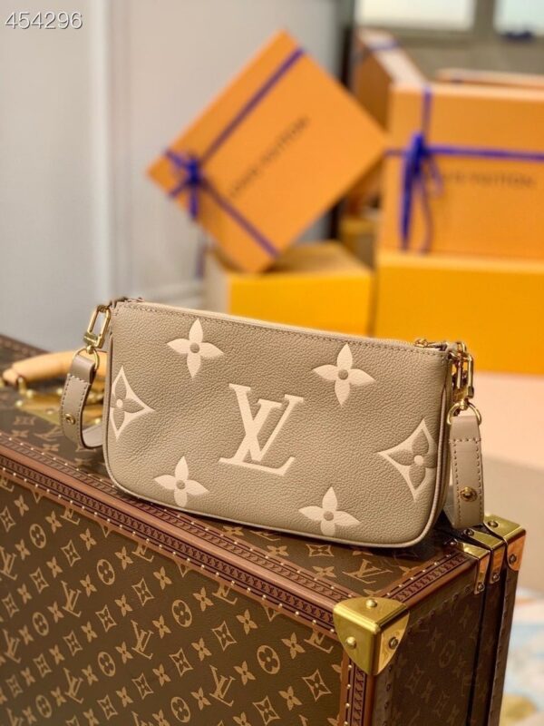 1:1 Replica Louis Vuitton LV Multi Pochette Accessoires Monogram Empreinte Leather Luxury Bag For Women - 9.8in/25cm