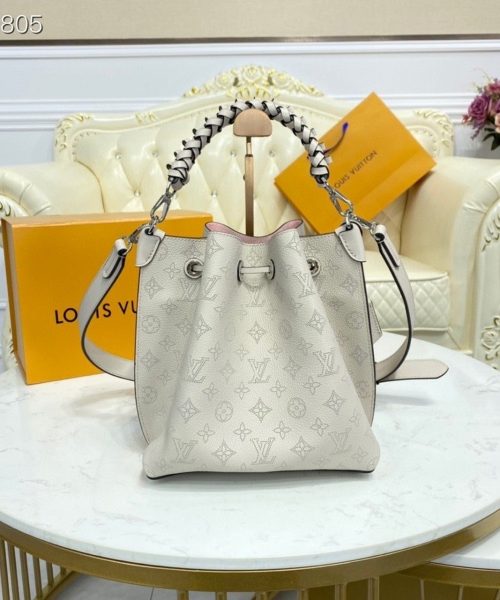 1:1 Replica Louis Vuitton LV Muria Bucket Bag Snow White Luxury Bag For Women M58483 - 9.8in/25cm