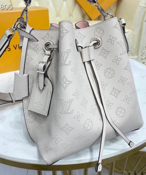 1:1 Replica Louis Vuitton LV Muria Bucket Bag Snow White Luxury Bag For Women M58483 - 9.8in/25cm