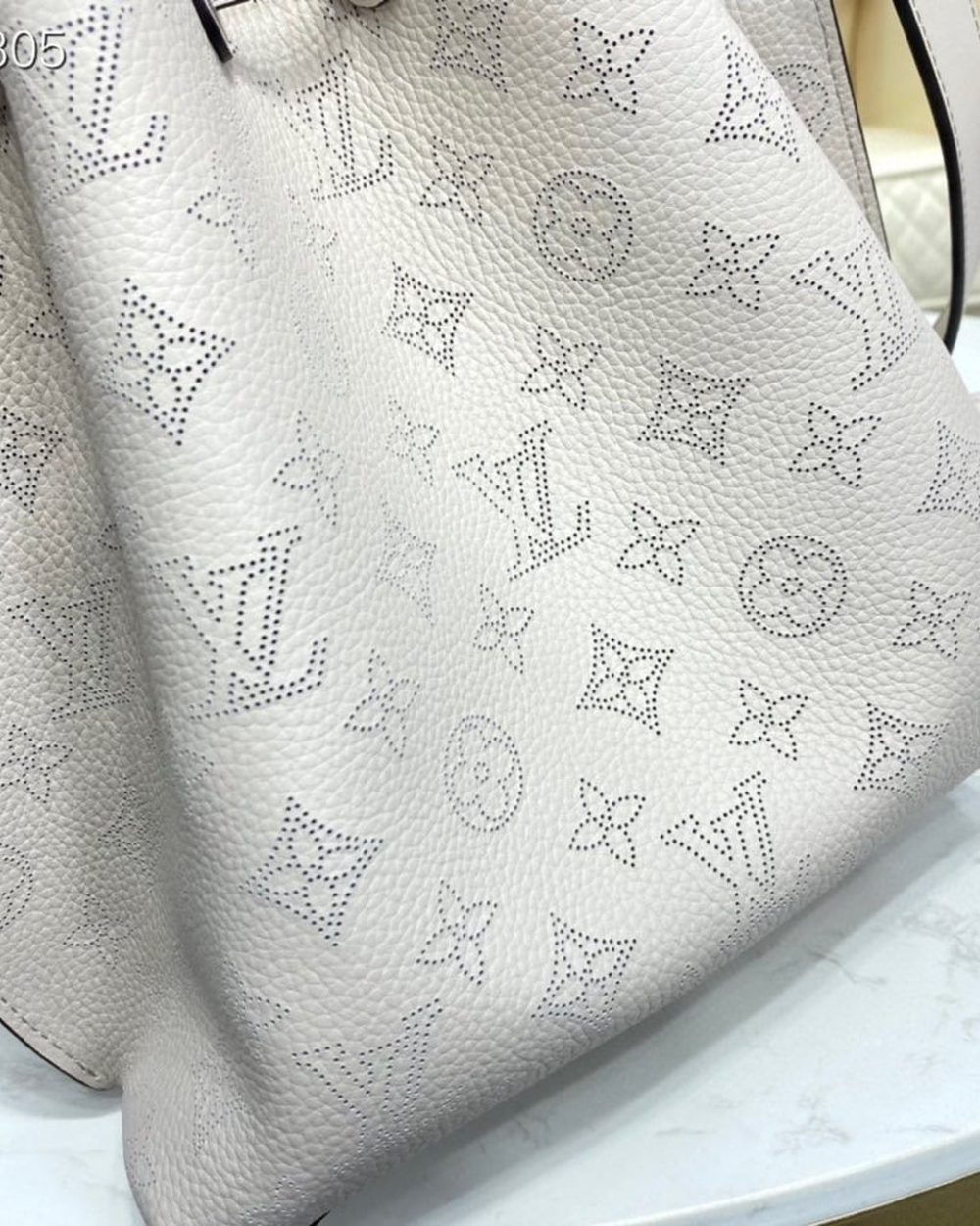 1:1 Replica Louis Vuitton LV Muria Bucket Bag Snow White Luxury Bag For Women M58483 - 9.8in/25cm