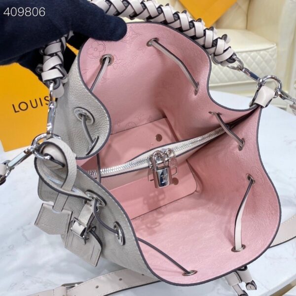 1:1 Replica Louis Vuitton LV Muria Bucket Bag Snow White Luxury Bag For Women M58483 - 9.8in/25cm