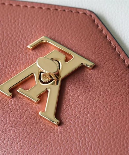 1:1 Replica Louis Vuitton LV Mylockme Chain Bag Brown/ Quartz White Luxury Bag For Women - 8.9in/22.5cm