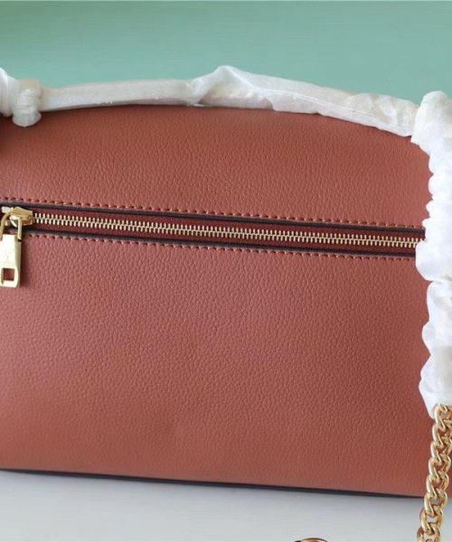 1:1 Replica Louis Vuitton LV Mylockme Chain Bag Brown/ Quartz White Luxury Bag For Women - 8.9in/22.5cm