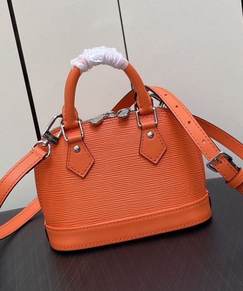 1:1 Replica Louis Vuitton LV Nano Alma Epi Leather Black/Orange/Green/Purple/Quartz Luxury Bag For Women M81945/M82404/M82403/M82402/M82411 - 18cm/ 3.1in