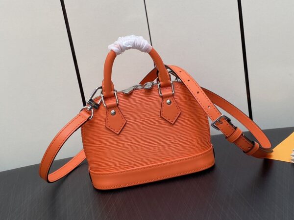 1:1 Replica Louis Vuitton LV Nano Alma Epi Leather Black/Orange/Green/Purple/Quartz Luxury Bag For Women M81945/M82404/M82403/M82402/M82411 - 18cm/ 3.1in