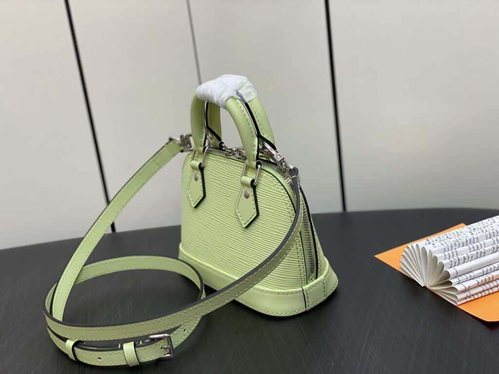 1:1 Replica Louis Vuitton LV Nano Alma Epi Leather Black/Orange/Green/Purple/Quartz Luxury Bag For Women M81945/M82404/M82403/M82402/M82411 - 18cm/ 3.1in - Image 9