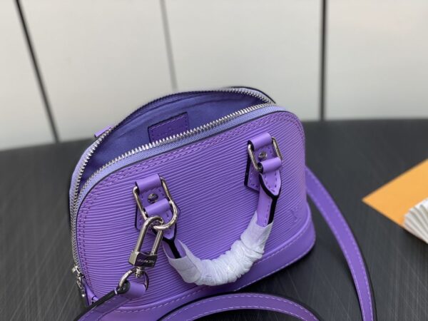 1:1 Replica Louis Vuitton LV Nano Alma Epi Leather Black/Orange/Green/Purple/Quartz Luxury Bag For Women M81945/M82404/M82403/M82402/M82411 - 18cm/ 3.1in