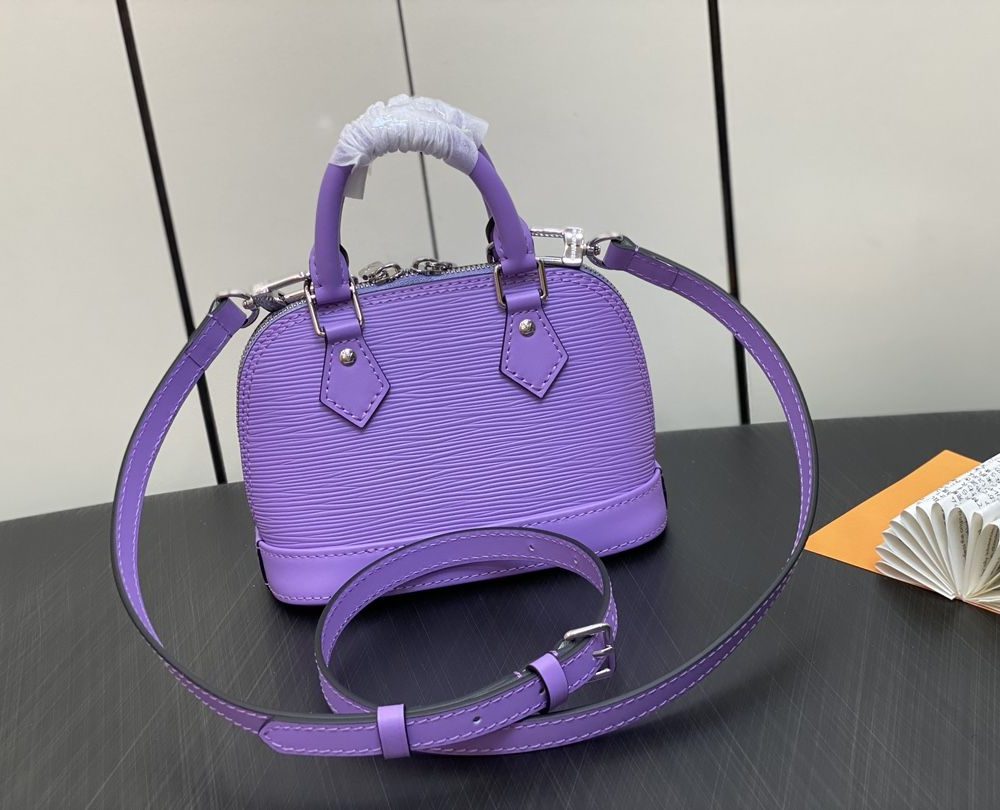1:1 Replica Louis Vuitton LV Nano Alma Epi Leather Black/Orange/Green/Purple/Quartz Luxury Bag For Women M81945/M82404/M82403/M82402/M82411 - 18cm/ 3.1in