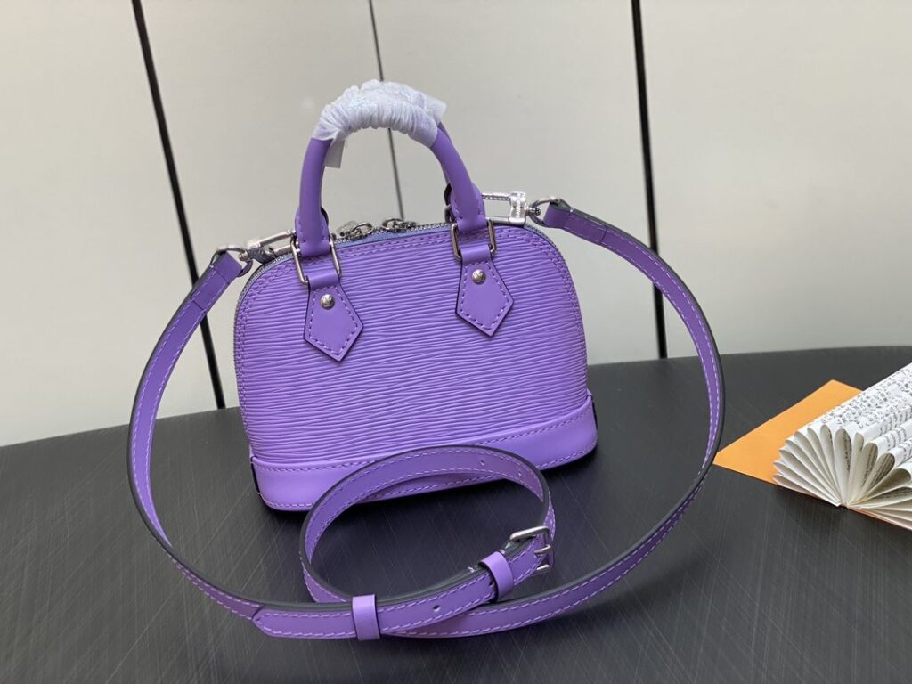 1:1 Replica Louis Vuitton LV Nano Alma Epi Leather Black/Orange/Green/Purple/Quartz Luxury Bag For Women M81945/M82404/M82403/M82402/M82411 - 18cm/ 3.1in - Image 17