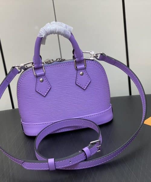 1:1 Replica Louis Vuitton LV Nano Alma Epi Leather Black/Orange/Green/Purple/Quartz Luxury Bag For Women M81945/M82404/M82403/M82402/M82411 - 18cm/ 3.1in