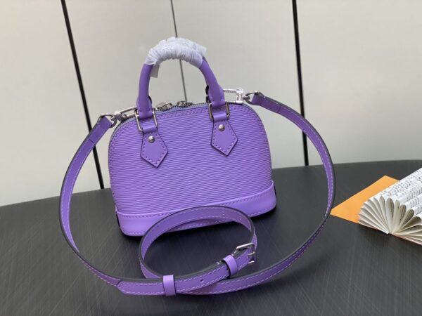 1:1 Replica Louis Vuitton LV Nano Alma Epi Leather Black/Orange/Green/Purple/Quartz Luxury Bag For Women M81945/M82404/M82403/M82402/M82411 - 18cm/ 3.1in